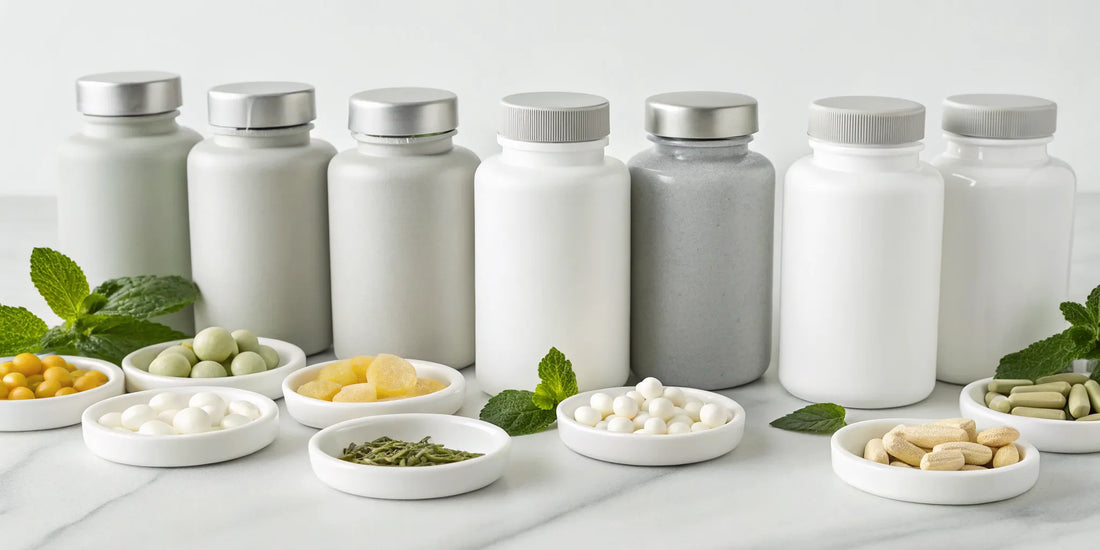 Bottles of the best vitamins for migraine relief found on Amazon.