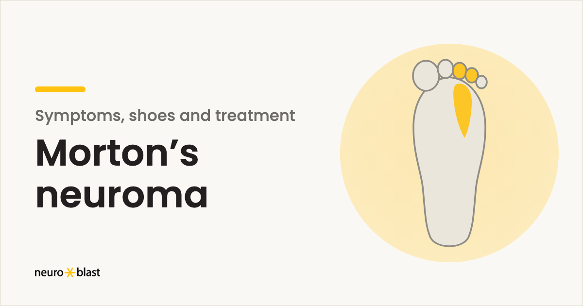 Article cover: illustration of a foot sole with the ball of the foot highlighted, titled Morton's neuroma.
